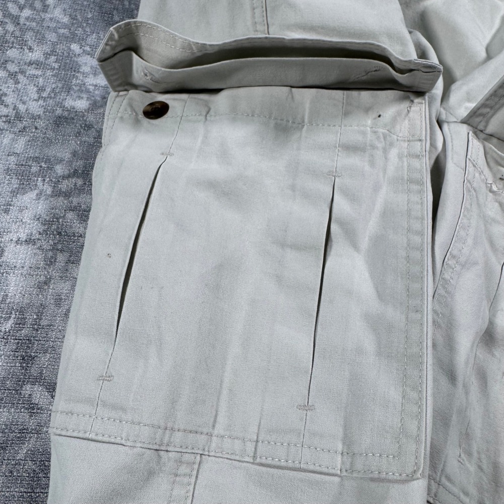 L.L. Bean Cargo Pants Mens 36x29 Khaki Stone Comfort Waist Cotton Utility 191819 - Picture 4 of 10